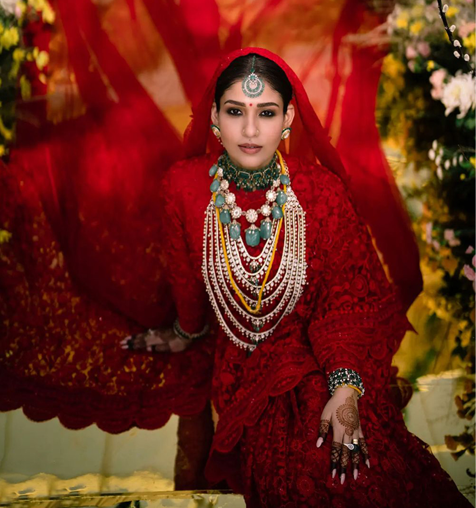 Tone on Tone - Nayanthara Reddy in Signature JADE Red