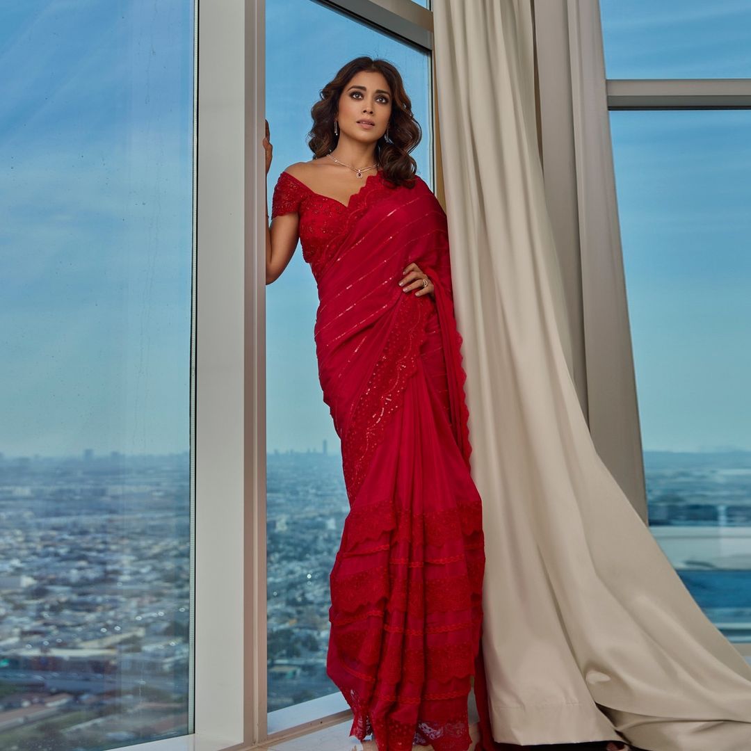 Shriya Saran in Kanaklata saree set