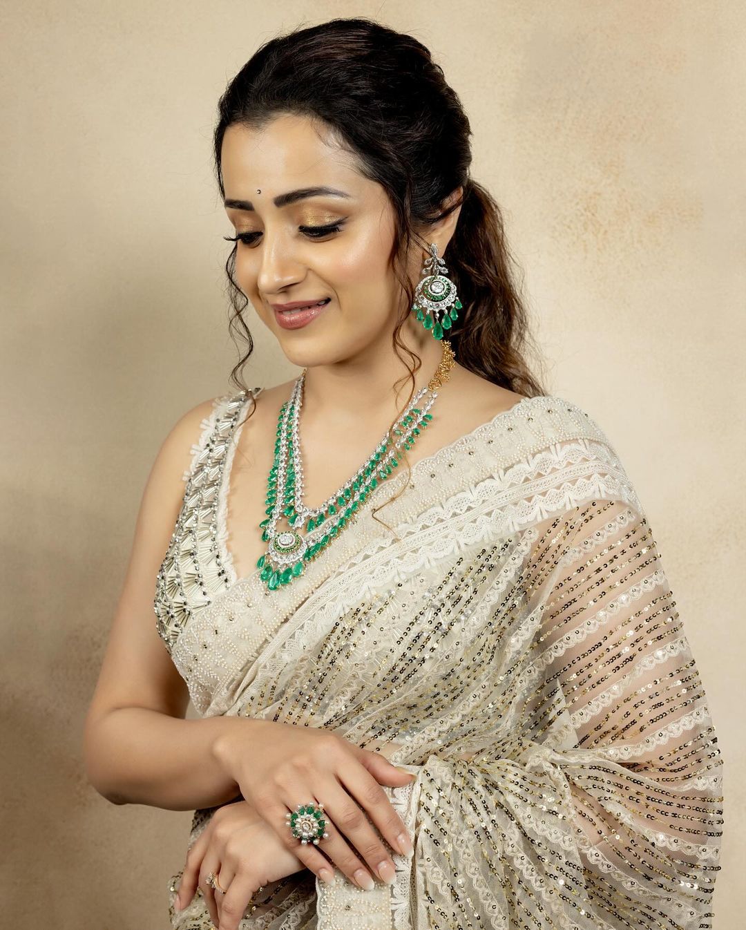 Trisha Krishnan in Aira saree