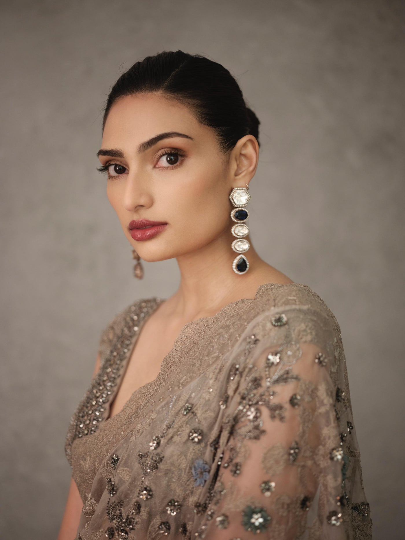 Athiya shetty in Vintage Love saree set